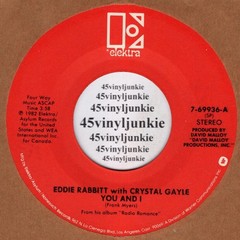 Eddie Rabbitt and Crystal Gayle NM 45 rpm “You And I” on Elektra Records