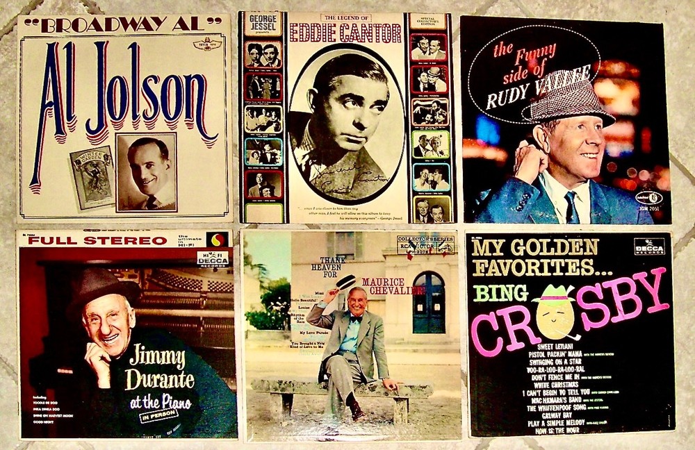 1920’s-’30s 1st Fame Legends LP’s: Jolson/Cantor/Vallee/Durante/Chevalier/Crosby
