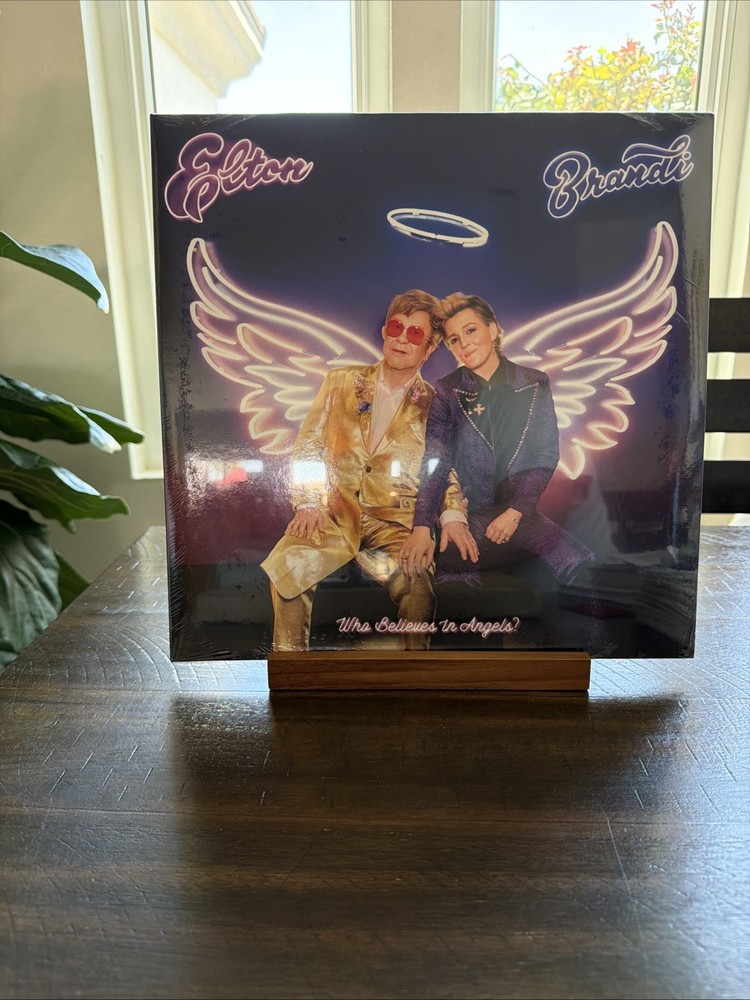 SIGNED Who Believes In Angels Insert Purple Vinyl AUTOGRAPHED Elton John Brandi