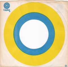 Mixed Lot of 2 CAPITOL YELLOW BLUE CIRCLES 7″ 45 RPM Original Record Co. Sleeves