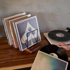 Decorative Vinyl Record Storage For Up to 75 Single Records – Sturdy LP Holde…