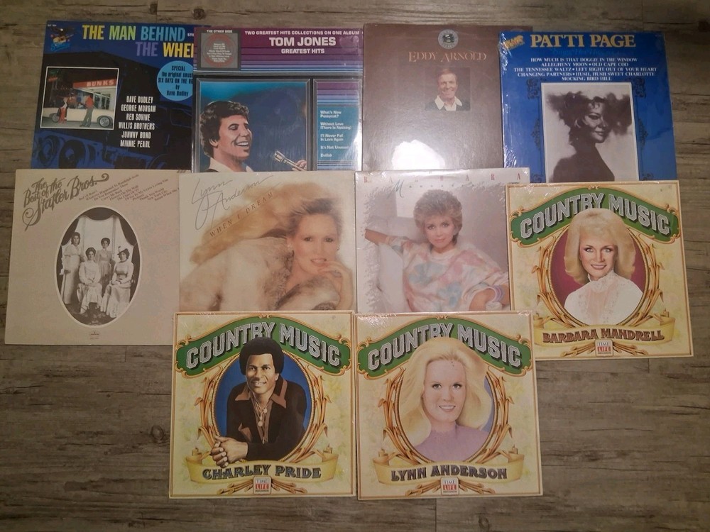 Lot Of 10 Sealed New Country Albums- Tom Jones, Mandrell, Charlie Pride And More