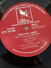 VINYL RECORD LP JOHN PAUL JONES ORIGINAL FILM SCORE MAX STEINER NM In SHRINK