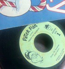 Frosty the Snowman 45rpm Vinyl Record 1980 Peter Pan Records 2612 Jingle Bells