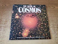 hand autographed Carl Sagan 1981 vg++ Music Of Cosmos album cover SEE NOTES!