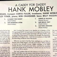 Hank Mobley A Caddy for Daddy Blue Note Tone Poet 180g Jazz vinyl record LP NM