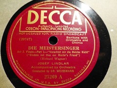 1928 JOSEF LINDLAR Baritone MEISTERSINGER FINALE Verachtet mir die Meister nicht