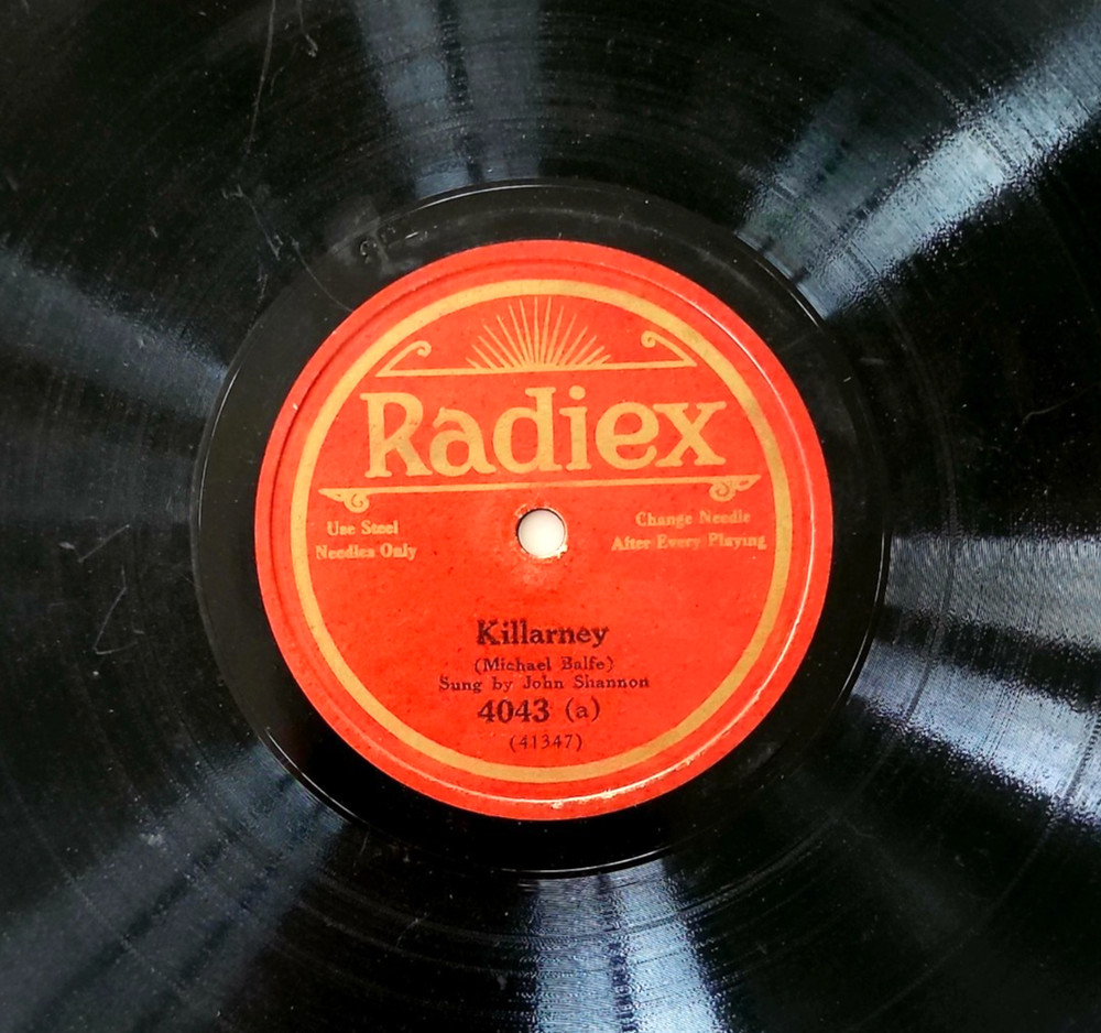 1920s Killarney Last Rose Of Summer 78 Record John Shannon Elizabeth Spencer