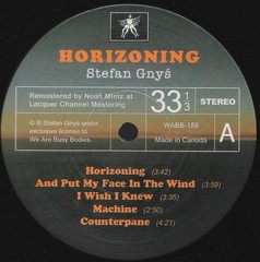 Stefan Gnys Horizoning LP vinyl Canada We Are Busy Bodies 2024 Remastered
