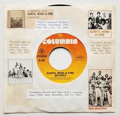 EARTH, WIND & FIRE – GETAWAY 7″ SINGLE 45 RPM 1976 (COLUMBIA) 3-10373 STEREO