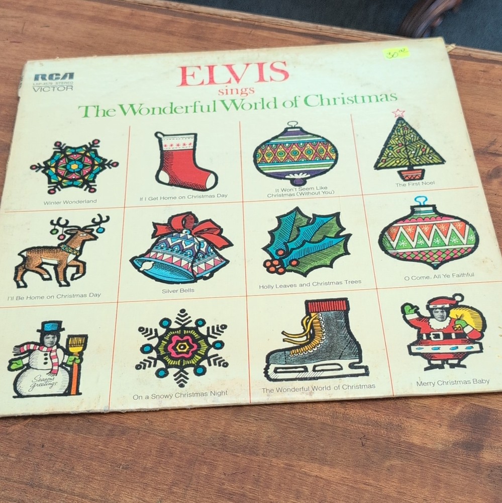 Elvis – Elvis Sings The Wonderful World of Christmas RCA Victor Holiday Vinyl LP
