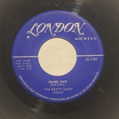 The Betty Smith Group – Bewitched/ Hand Jive – London 45 RPM Record