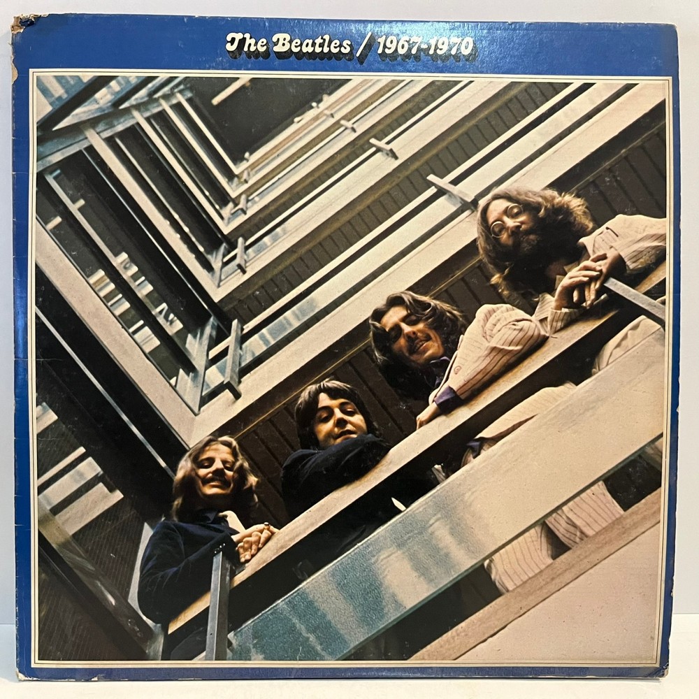 THE BEATLES – 1967-1970 Blue Greatest Hits (1973) – 12″ Vinyl Record 2xLP – VG