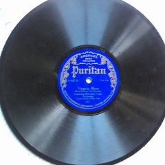 78 rpm Puritan 11107, Lenzberg Midnight Frolic, Virginia Blues, Boo Hoo jazz, V+