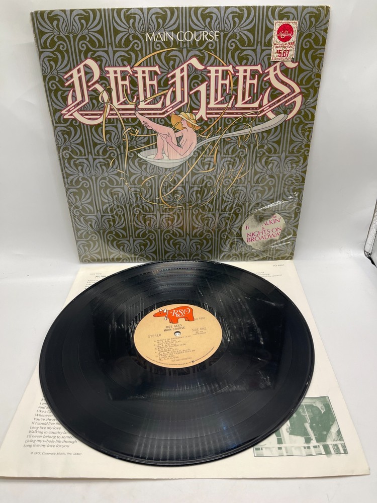 Bee Gees Main Course LP Vintage Vinyl 1975 RSO 4807 Classic Disco Rock Record