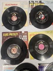 45 RPM RECORD PICTURE SLEEVE ELVIS PRESLEY LOT Of 11 Vinyl 7 Inch Shook Up READ