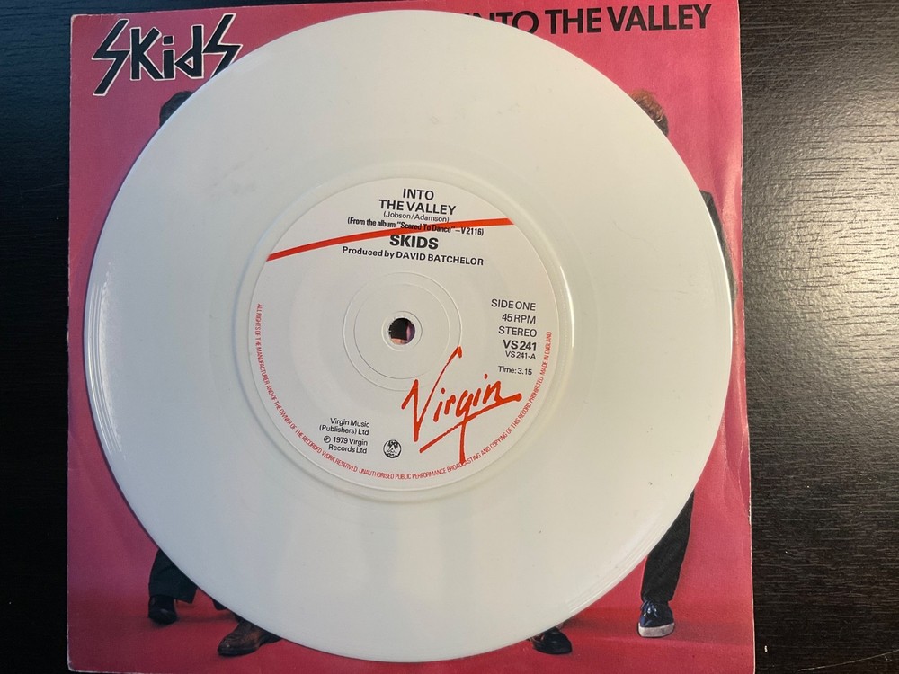 SKIDS Into The Valley / T.V. Stars (live) 7″ WHITE VINYL (orig. UK)
