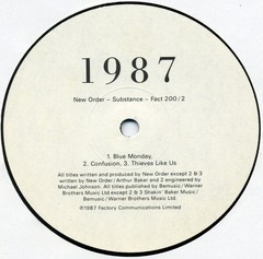 NEW ORDER: Substance 1987 (Black Vinyl 2 LP’s)- Factory Records- IMPORTED