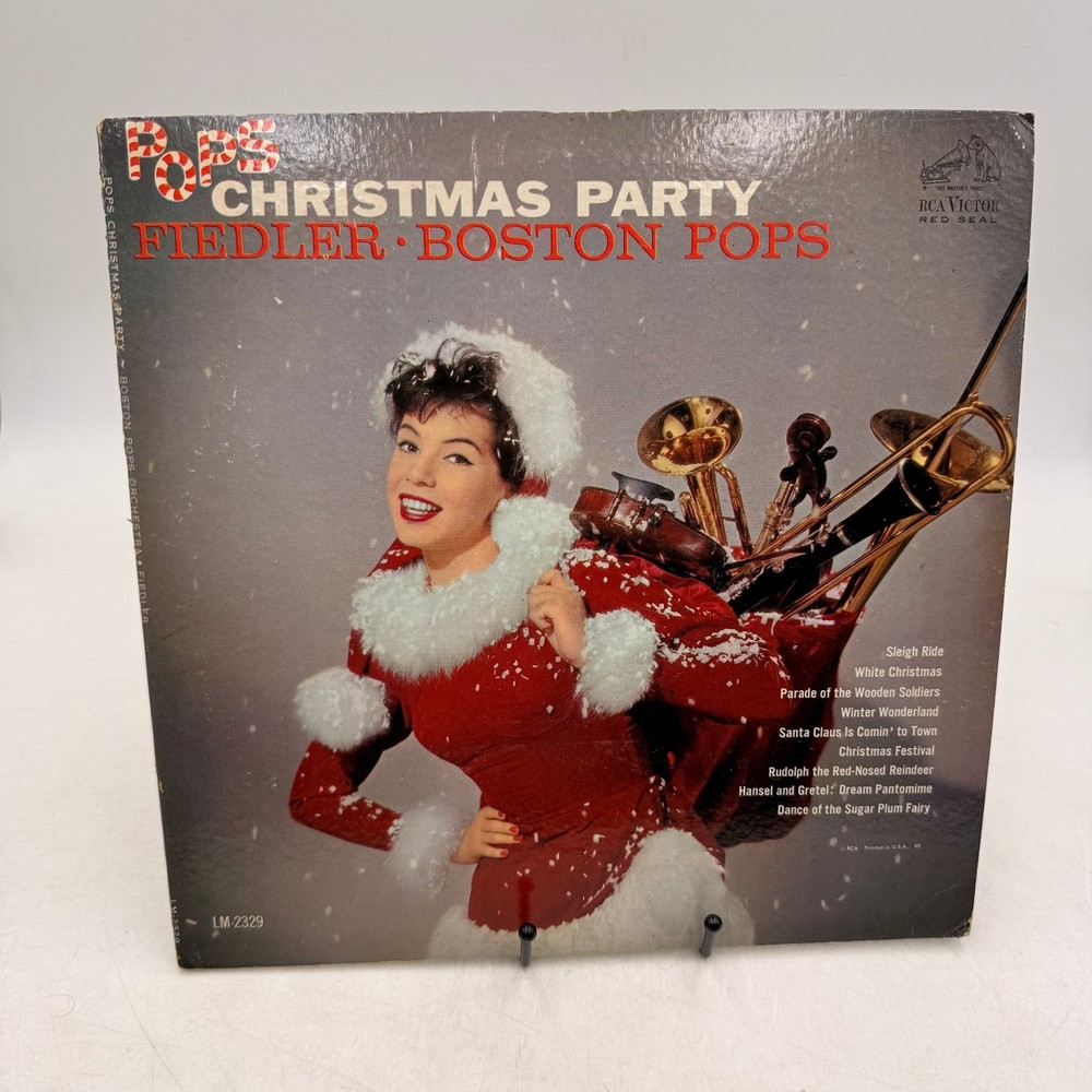 Arthur Fiedler – Pops Christmas Party LP Record 1959 RCA Victor Christmas G+