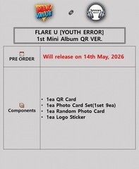 FLARE U [YOUTH ERROR] 1st Mini Album QR Ver/QR+10 Photo Card+Sticker OFFICIAL