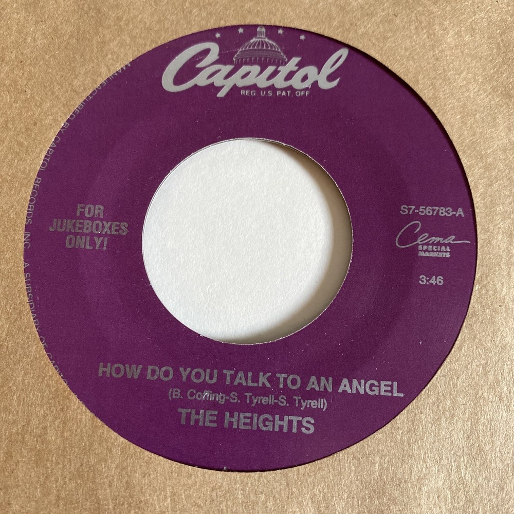 Heights 45 How Do You Talk To An Angel/Walkin’ Nerve NEW reissue unplayed