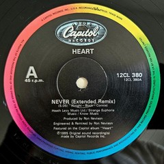 ROCK – HEART – NEVER / SHELL SHOCK – CAPITOL RECORDS ORIGINAL IMPORT