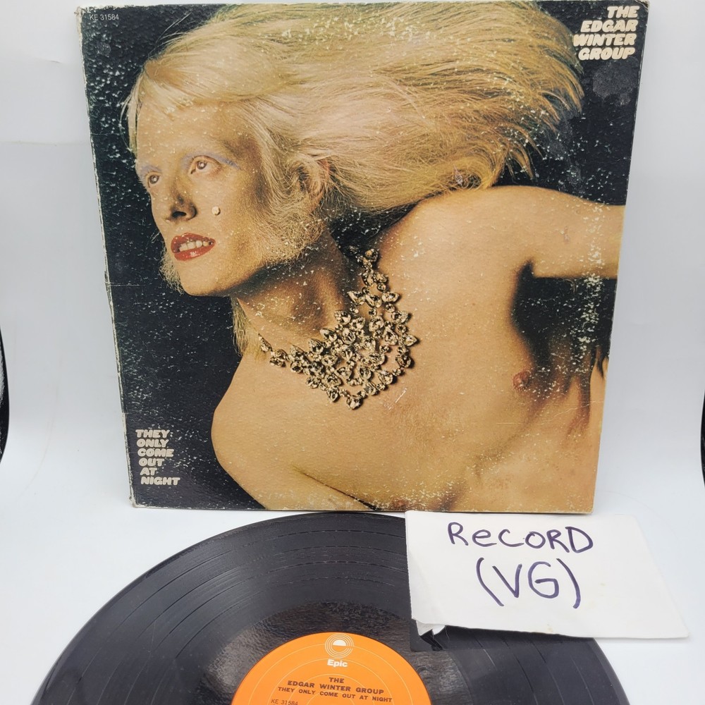 The Edgar Winter Group LP Vinyl They Only Come Out At Night Gatefold 1972 VG