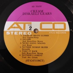 Cream – Disraeli Gears LP Atco Records SD 33-232 1969 Pressing VG/VG+ VINYL