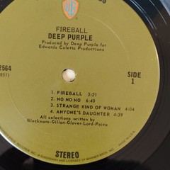 Deep Purple Fireball LP Vinyl Record Warner Bros. Records Stereo BS 2564