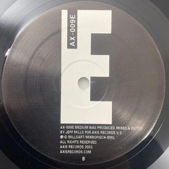 Jeff Mills ‎- Medium 12″ Vinyl 2LP 2003 US Limited Edition Axis AX-009E AX-009F