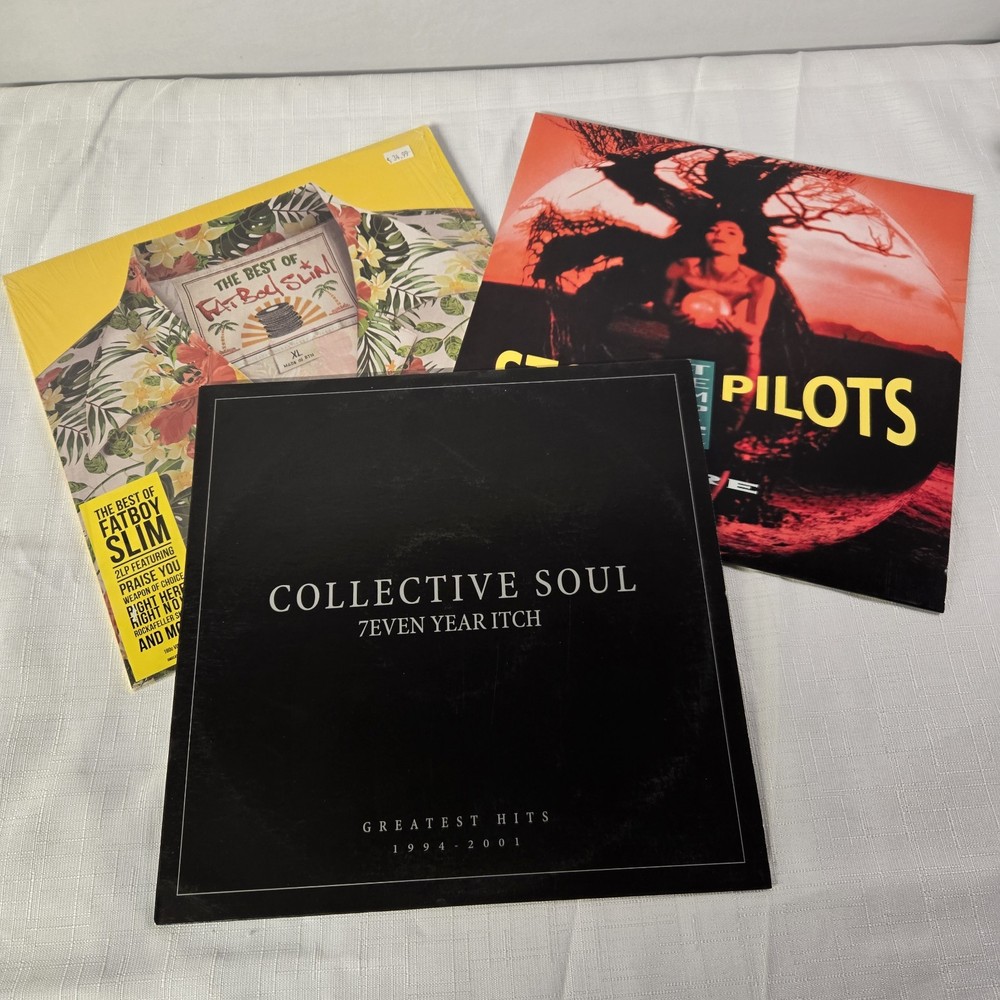3x LP Alt Rock Electronic Vinyl Lot: Fatboy Slim, Collective Soul B69