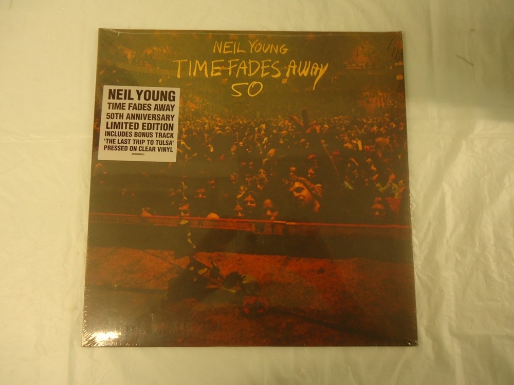 Neil Young Time Fades Away 50 LP (2023) NEW 50th Clear Vinyl Shrink Wrap Tear