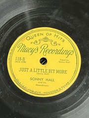 RARE Hillbilly Texas BLUES 78 SONNY HALL And His MOONSHINERS on Macy’s 118 VG+