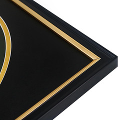 Vinyl Record Display Frame – 12×12 LP Album Frame – 2 Pack Black & Gold