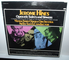 Jerome Hines, OPERATIC SAINTS AND SINNERS, LP record, NM, Epic BC 1334, SCARCE
