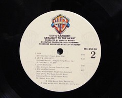 David Sanborn – Straight to the Heart – 1984 Warner Bros. Jazz Fusion LP Record