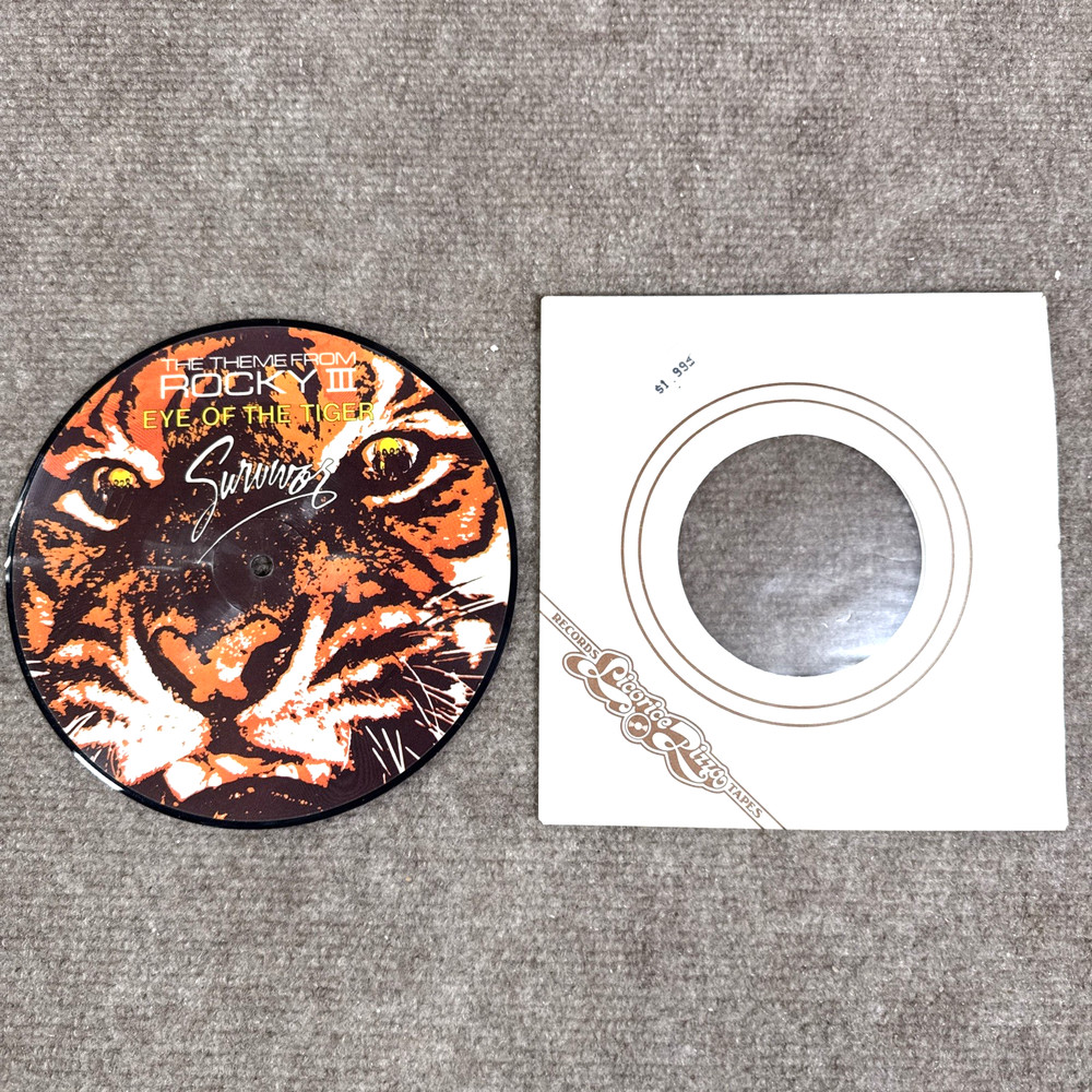 1982 Survivor Eye of the Tiger Picture Disc 7″ Vinyl Record Theme Song Rocky III