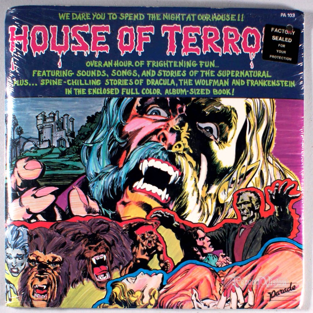 House of Terror! (1982) [SEALED] 2-LP Vinyl + BOOK • Halloween, Dracula, Wolfman
