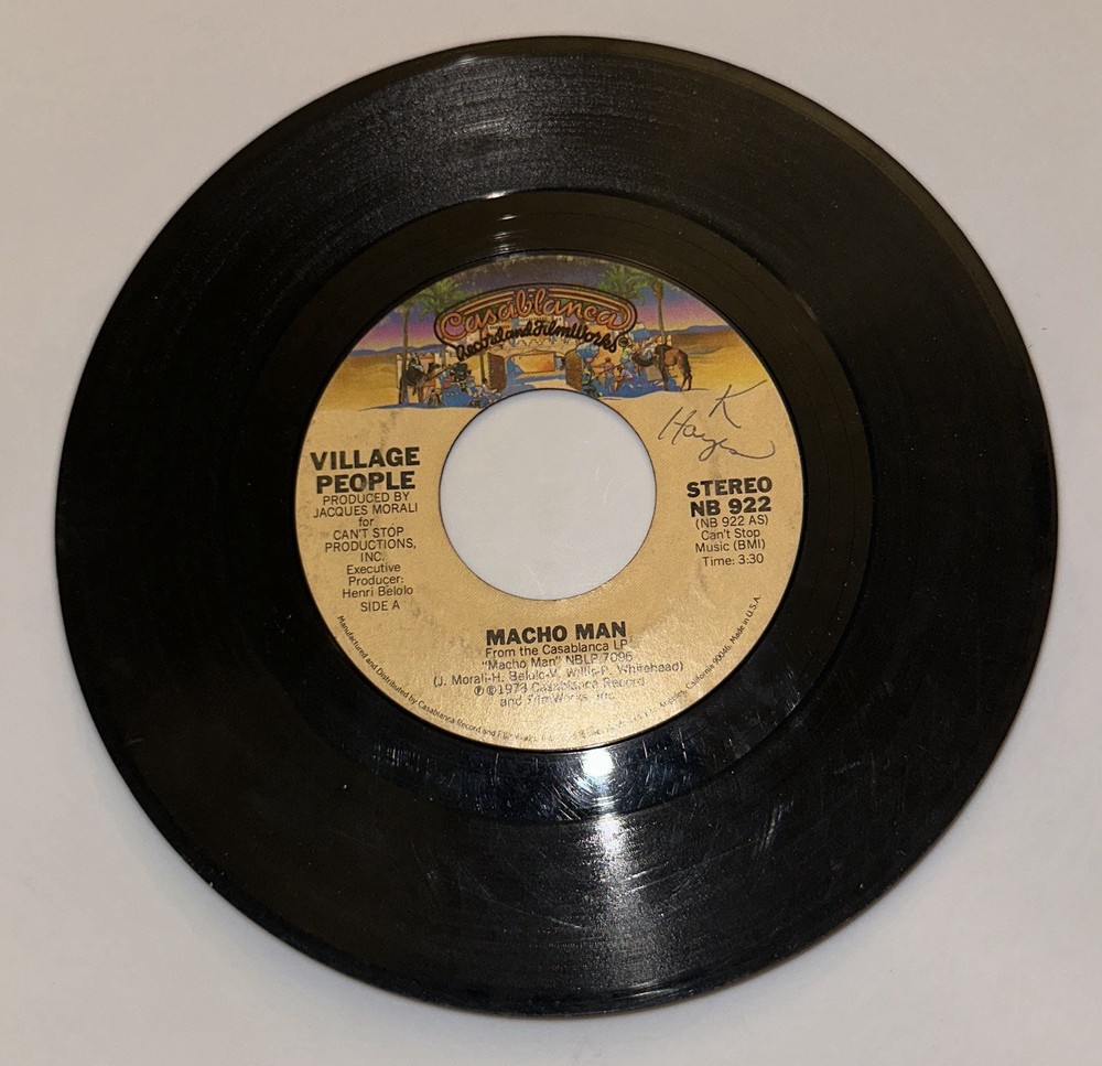 Village People – Macho Man 7″ Vinyl 45 RPM Record Single 1978
