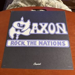 Saxon “Rock The Nation” 12 X 12 Promo Poster Flat LP