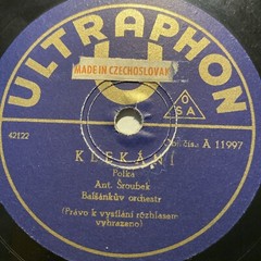 CZECH Balšánek’s Orchestra 78 rpm ULTRAPHON 11997 Klekání 1939 E+
