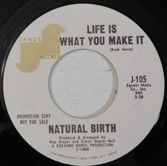 NATURAL BIRTH To Remember, Life Is What You Make It JANUS 45 soul promo
