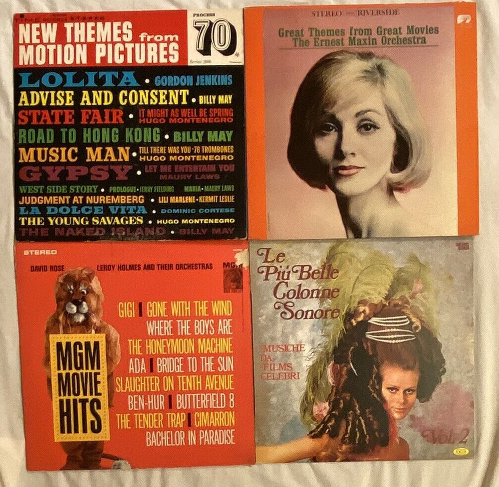 LOT OF 4 Motion Picture Soundtrack Comp MOVIE Hollywood Film Themes 50-60s