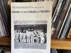 Ethnic Folkways Library Drums of the Yoruba of Nigeria William Bascom LP 1953
