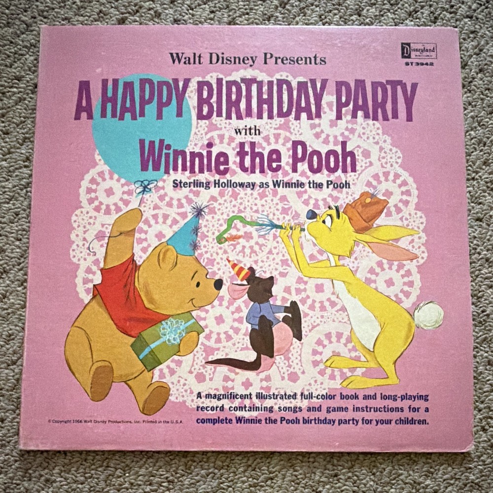 Disneyland Winnie the Pooh Birthday Party ST-3942 12″ Vinyl LP