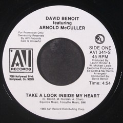 DAVID BENOIT & ARNOLD MCCULLER: take a look inside my heart AVI 7″ Single 45 RPM