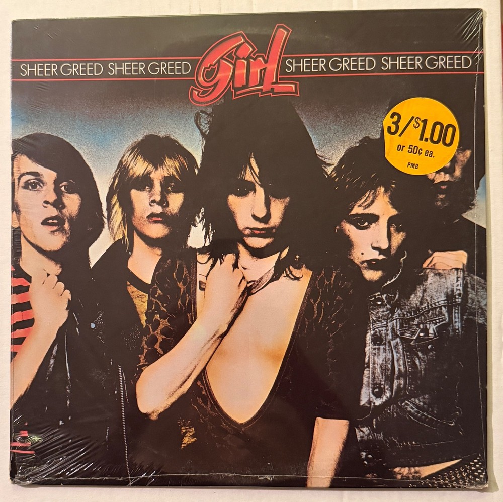 GIRL – SHEER GREED LP SEALED 1980 NJZ 36490 GOLD PROMO STAMP GLAM ROCK