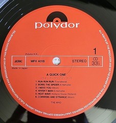A Quick One By The Who Polydor MPX 4018