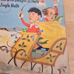 Vintage Three Stooges 6″ 78 RPM Yellow Golden Record Wreck Halls Jingle Bells