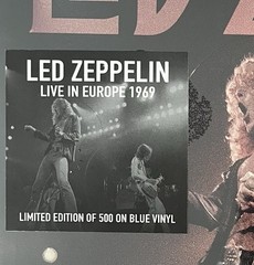LED ZEPPELIN LIVE IN EUROPE 1969 Limited edition of 500 Copies on BLUE Vinyl NEW